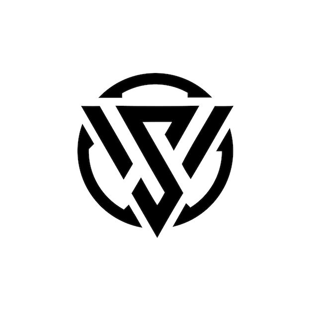 the letter w in a black and white circle with an arrow on it's side