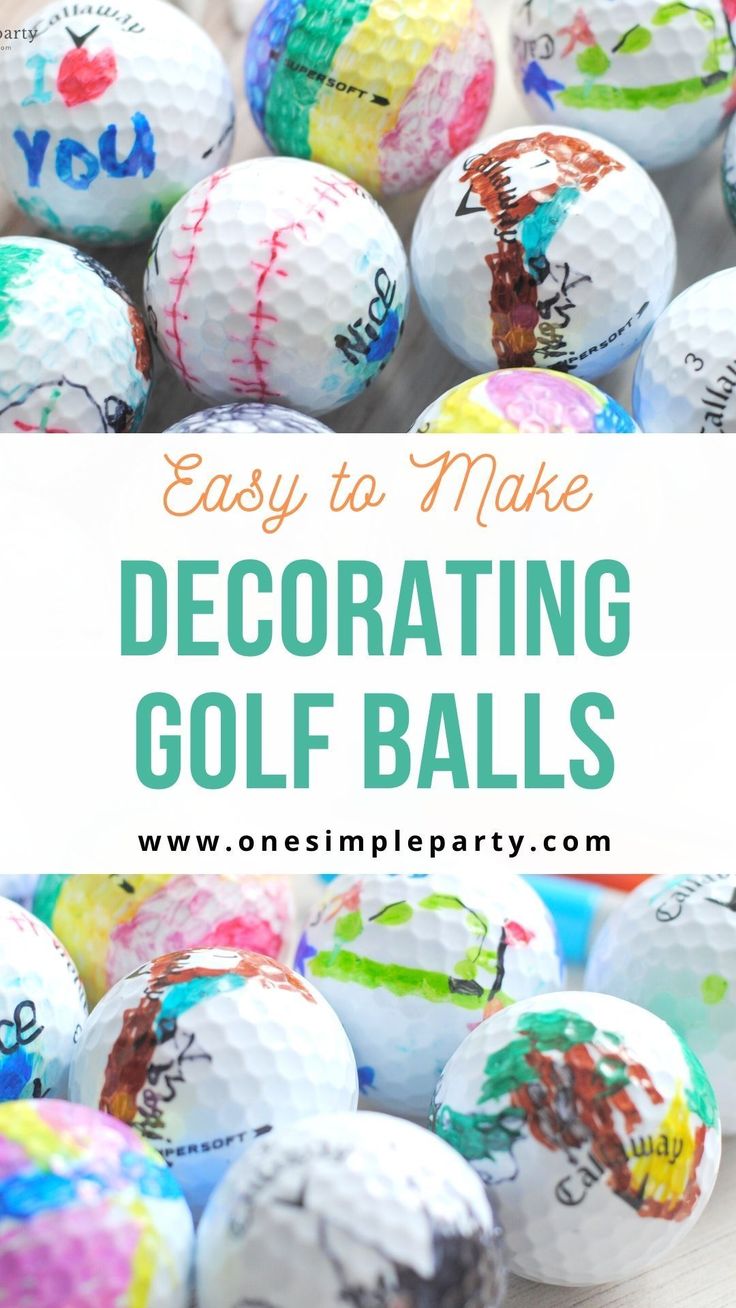 colorful golf balls with the words easy to make decorating golf balls on them in different colors