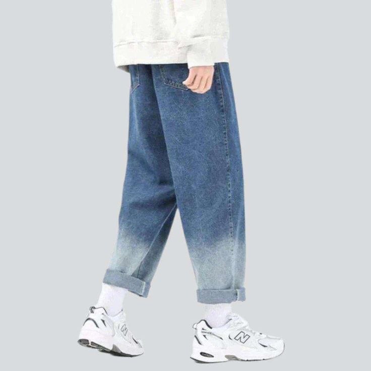 Introducing our Y2K-style Men's Baggy Jeans from the 2023 Spring-Summer Collection ââ‚?a classic ageless with a fashion twist!Distinctive Features: Y2K Style: These jeans don't just bring back the nostalgia of the early 2000s; they bring to life the best of that era's vogue. Get ready to make a statement! Dip-dyed: A unique touch to this ageless everlasting ââ‚?a playful dip-dye effect that adds a hint of vibrancy to your outfits. Baggy: Whether you're styling them for a night out or a lazy Sund