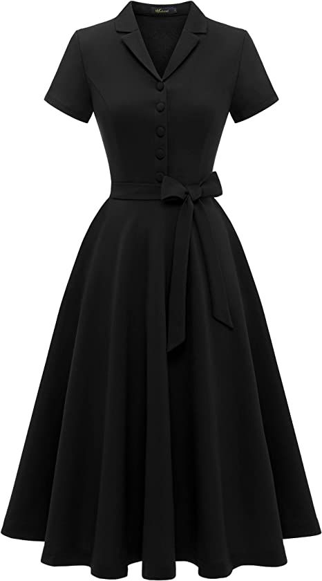 Cocktail Dress Modest, French Series, Vintage Cocktail Dresses, Tea Length Cocktail Dresses, Vintage Tea Dress, Work Dresses For Women, Cocktail Dress Vintage, Black Dress Outfits, 50s Style