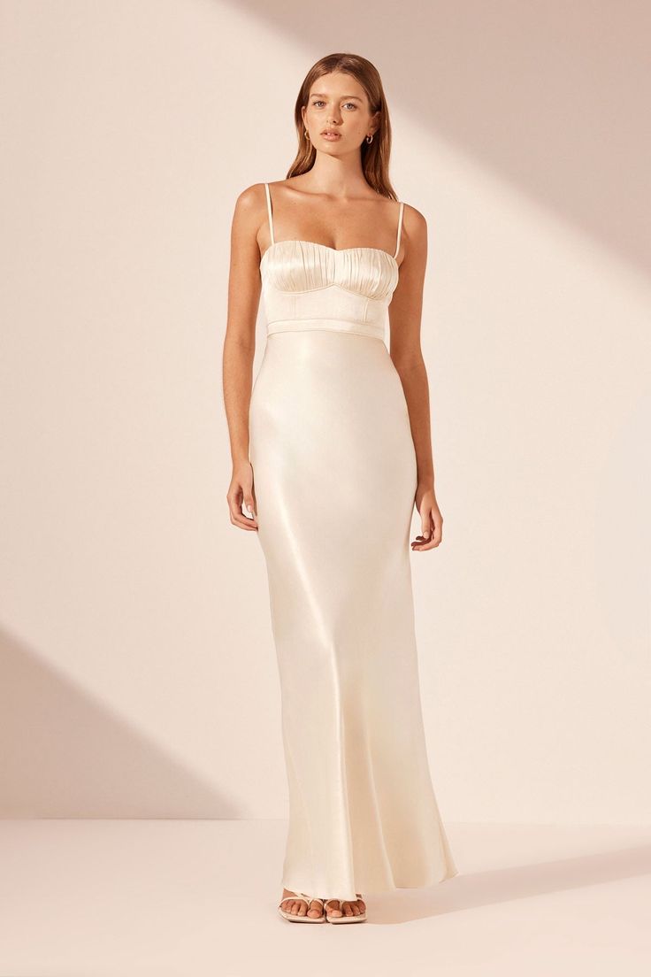 La Lune Corded Ruched Maxi Dress | Cream | Dresses | Shona Joy Shona Joy La Lune, Cream Dresses, Shona Joy Dress, Ruched Maxi Dress, Tie Maxi Dress, Shona Joy, Dress Cream, Ivory Dresses, Silk Organza