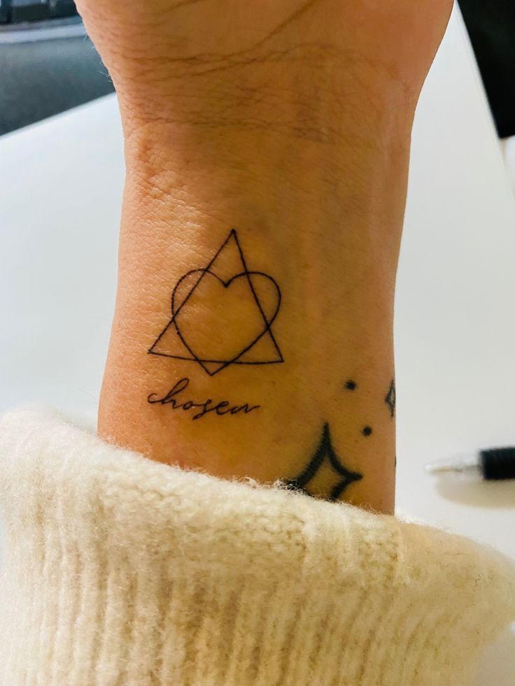 a person with a small tattoo on their wrist