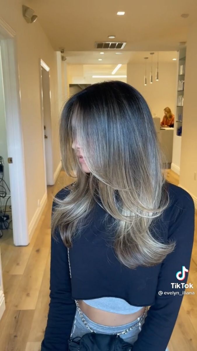 Rooted Balayage, Hair Toning, Mushroom Brown Hair, Ashy Balayage, Dark Brown Highlights, Highlight Hair, Beige Hair, Black Hair Balayage, Layered Haircuts For Medium Hair