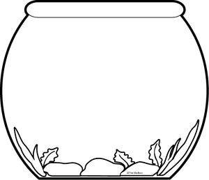 a fish bowl filled with water and plants