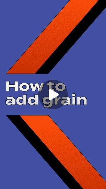 an orange and black arrow with the words how to add grain on it's side