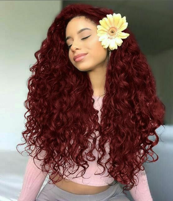 Deep Red Hair Curly, Deep Red Curly Hair, Red Curly Hair Dyed, Cherry Red Curly Hair, Burgundy Bundles, Burgundy Curly Hair, Red Hair Curly, Curly Red Hair, Dark Red Hair Color