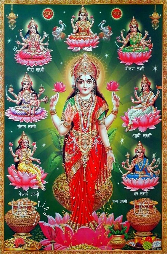 the hindu deities and their meanings in this painting, there is an image of goddesss with