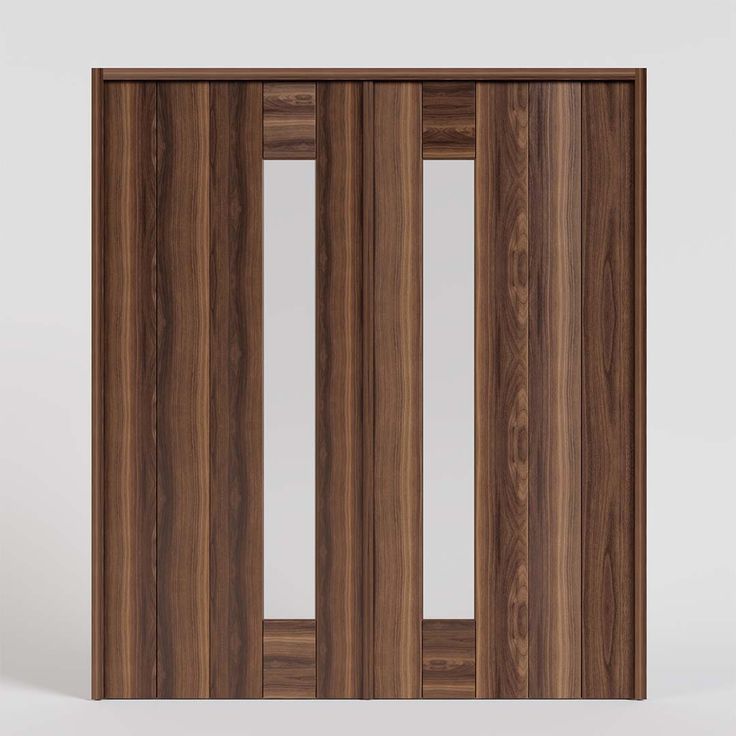 Our most popular entry door is now available as a double door set! The Mid-Century Modern Double Front Doors with Side Window are a sleek, elegant set designed to showcase the beauty of solid wood. Pictured with Door Matched Wood Jamb. Modern Double Front Doors, Front Double Doors, Sliding Cabinet Door Hardware, Wood Barn Doors, Custom Exterior Doors, Sliding Cabinet Doors, Modern Sliding Barn Door, Modern Entry Door, Modern Exterior Doors