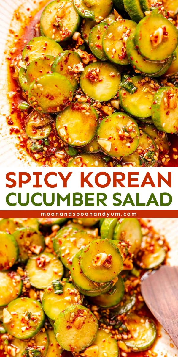 Need an easy Labor Day party food? Learn how to make Oi Muchim! Sweet, salty, and spicy, this Korean cucumber salad recipe is one of the best BBQ side dishes. Enjoy this summer salad for BBQ! Korean Pickled Cucumber Recipe, Recipes To Use Up Cucumbers, Cucumber Korean Side Dish, Spicy Korean Cucumber Salad, Korean Cucumber Salad Recipe, Korean Zucchini Side Dishes, Cucumbers With A Bang, Sauteed Cucumbers, Korean Cucumbers