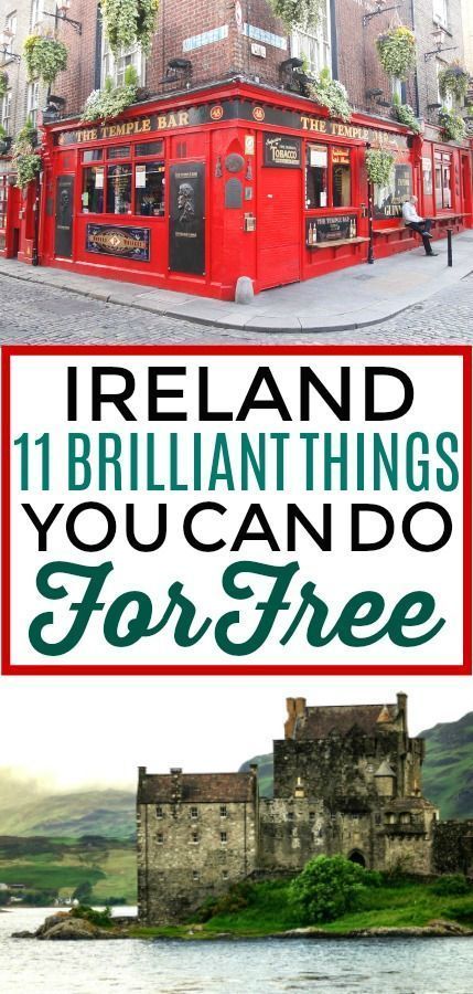 an image of a red building with text overlay that reads, ona budget? 11 free things to do in ireland