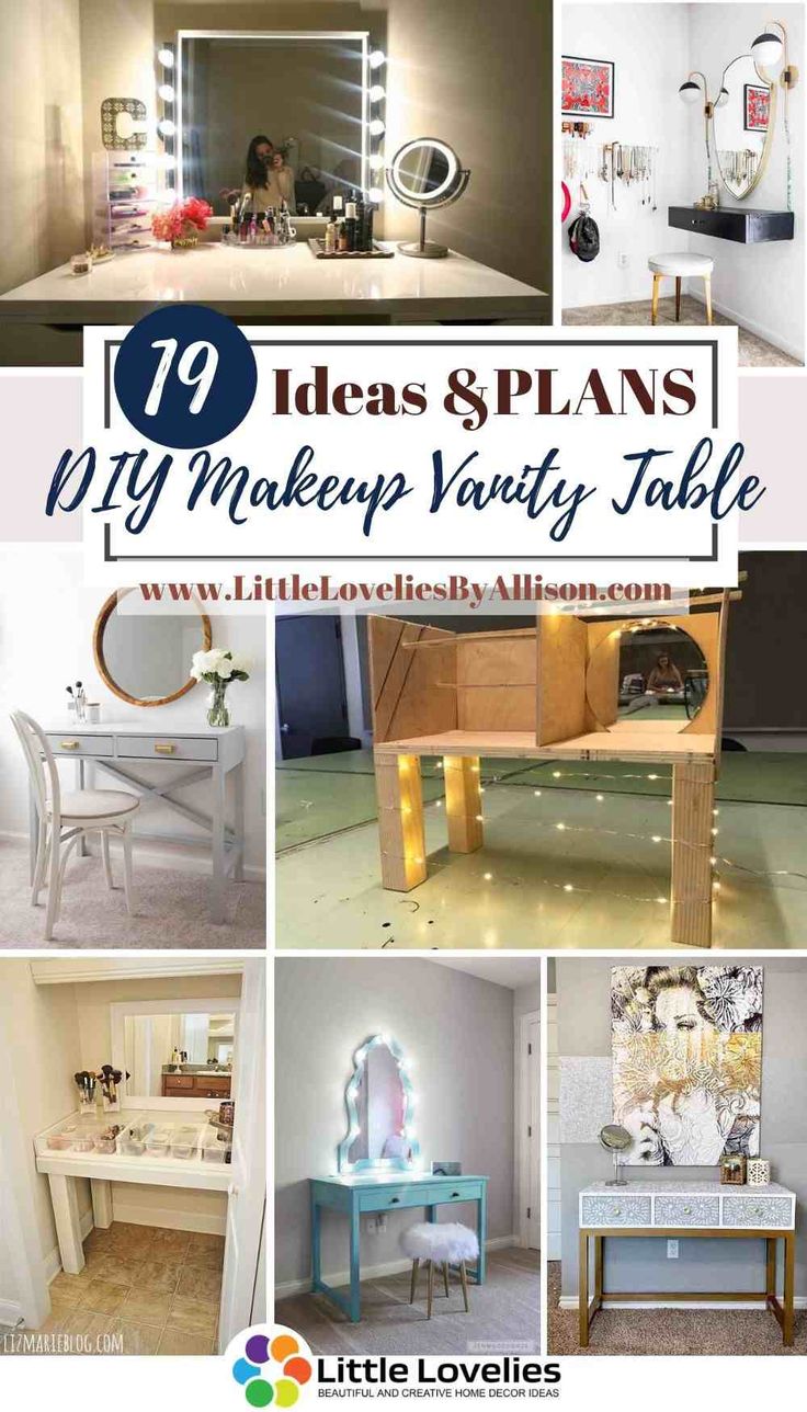 Diy Bedroom Vanity Small Spaces, Diy Vanity Desk Ideas Small Spaces, Turning A Desk Into A Makeup Vanity, Dresser Into Makeup Vanity, Diy Bedroom Vanity Ideas, Diy Vanity Desk Ideas, Homemade Vanity Ideas, Diy Vanity Makeup, Diy Makeup Vanity Homemade