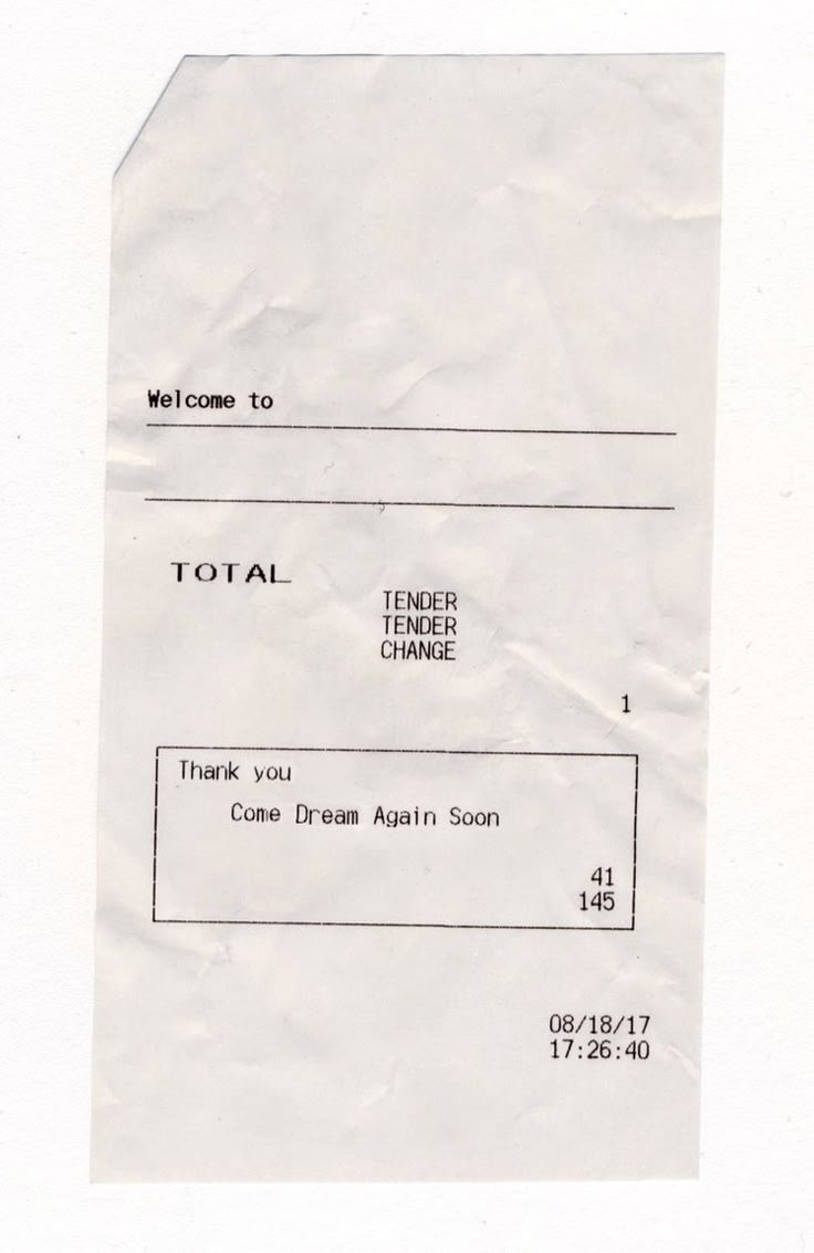 a piece of paper that has some type of receipt on it