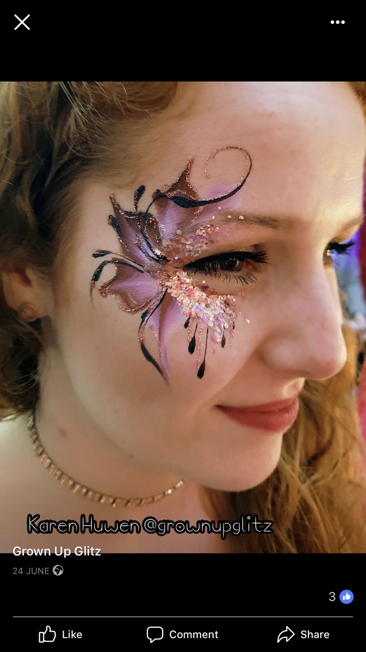 Flowers Facepainting, Gopi Dots, Carnaval Inspo, Festival Gems, Eye Face Painting, Festival Face Paint, Adult Face Painting, Glitter Bar, Girl Face Painting