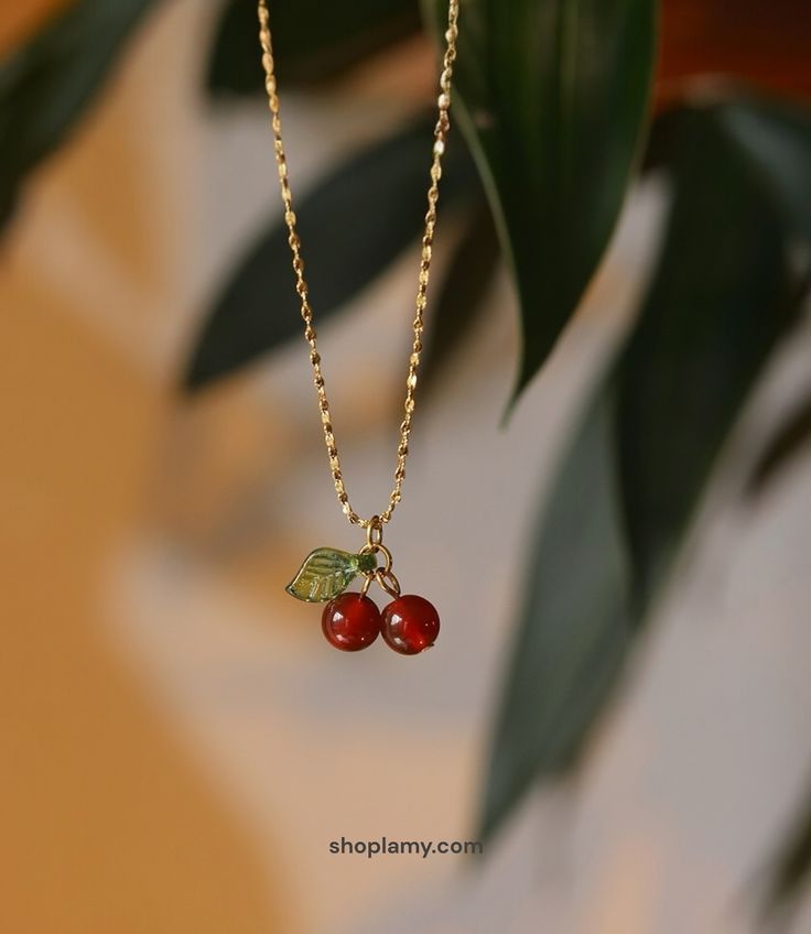 🍒 cherry on your neck cause you sweet ��❤️‍🔥 most gorgeous necklace drop for my girly girlies. high polish, tarnish free, jewelry. shoplamy.com or Dm to shop 🛒🌸 Gorgeous Necklaces, Free Jewelry, Resin Art, Cherry, Quick Saves, Art