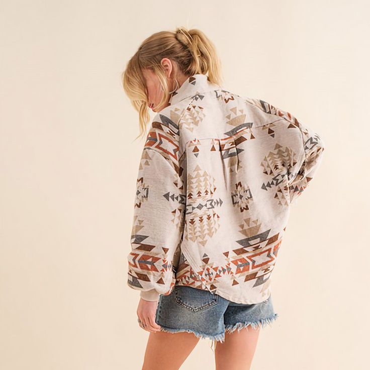 The Aztec Western Pullover is a stylish and eye-catching piece that seamlessly combines the flair of Aztec patterns with Western-inspired design elements. Its intricate detailing and unique aesthetic make it a standout choice for those looking to add a touch of the Southwest to their wardrobe. Whether worn with jeans and boots for a rugged look or layered over a dress for a more eclectic style, this pullover offers both versatility and fashion-forward appeal. Fabric Contents: 100% Polyester Non- Western Pullover, Aztec Clothing, Rugged Look, Aztec Pattern, Eclectic Style, Unique Aesthetic, Sheer Fabrics, Jeans And Boots, Fabric Care