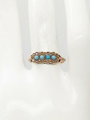 Antique Victorian 1880s Natural Turquoise Pearl 14k Yellow Gold Band Ring | eBay Antique Blue Turquoise Ring For Anniversary, Antique Turquoise Ring For Anniversary, Southwest Wedding, Victorian Ring, Victorian Rings, Ring Ideas, Gold Band Ring, Natural Turquoise, Gold Band