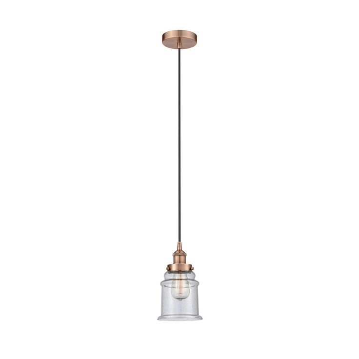 a light fixture with a glass shade hanging from it's end, on a white background