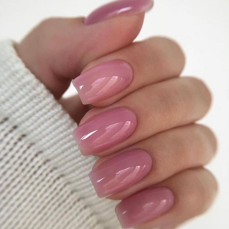 19 Natural Winter Nail Ideas for 2023-2024 - thepinkgoose.com Soft Pink Jelly Nails, Opaque Nails Pink, Rosewater Gel Nails, Light Rose Pink Nails, Nails For Floral Dress, Natural Pink Powder Nails, California Nails Acrylic, Transulent Pink Nails, Flesh Pink Nails