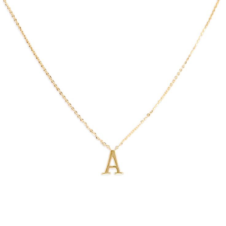 Simple, classic, gold. Everyone needs an initial necklace! This classic style pairs well with just about anything. Wear it by itself or layer it with other styles to really elevate & personalize your look. Made with 925 recycled sterling silver and plated with fine 14k gold for a brilliant shine and luxurious feel. We finish all of our sterling silver jewelry with a specialized coating to help prevent tarnishing and add longevity to your favorite piece. Our chains measure 16" with a 3" extender Classic Initial Necklace As A Gift, Classic Monogram Initial Necklace In Yellow Gold, Classic Yellow Gold Monogram Initial Necklace, Classic Monogram Necklace For Everyday Wear, Classic Monogram Necklace For Everyday, Classic Yellow Gold Monogram Necklace, Classic Everyday Monogram Necklace, Classic Initial Pendant Necklace, Classic Gold Monogram Initial Necklace