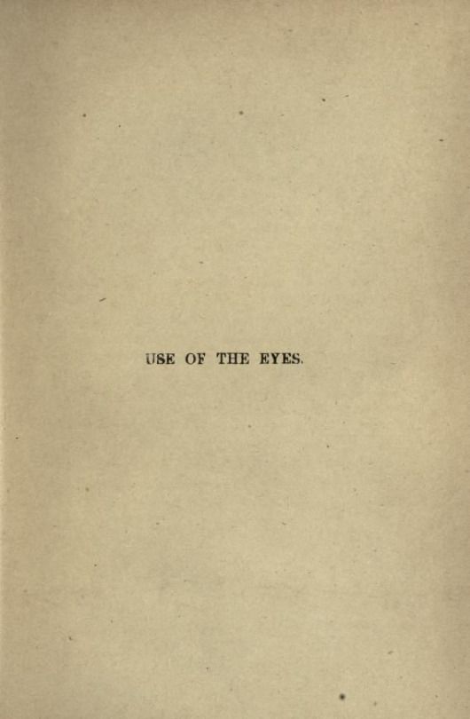 an old book with some type of writing on it's cover and the words, use of the eyes