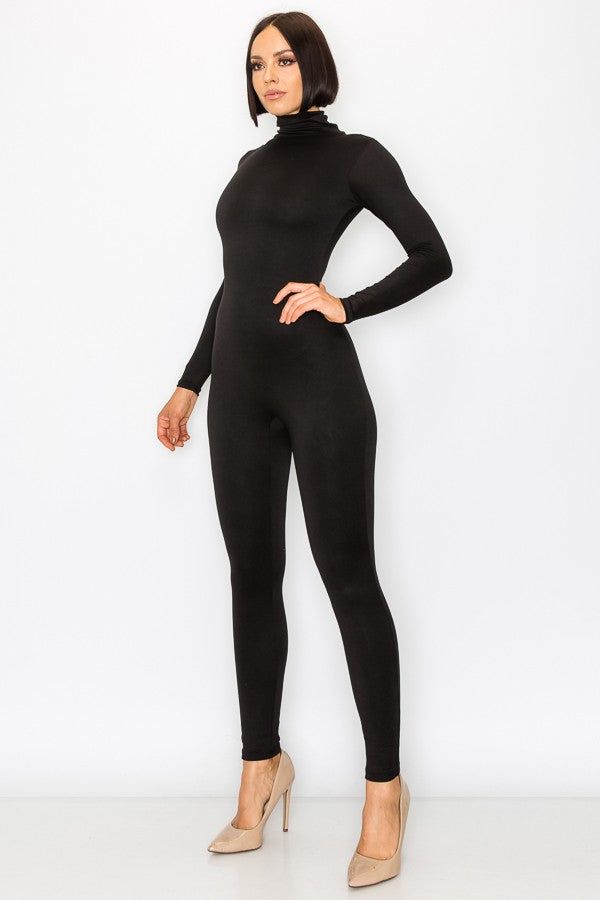 High neck, long sleeve jumpsuit, with back zipper. Available in 2 colors. Model is wearing size Small (S) 100% Polyester Imported. High Neck Long Sleeve, Long Sleeve Jumpsuit, Jumpsuit With Sleeves, High Neck, Jumpsuit, Zipper, Long Sleeve, How To Wear, Color