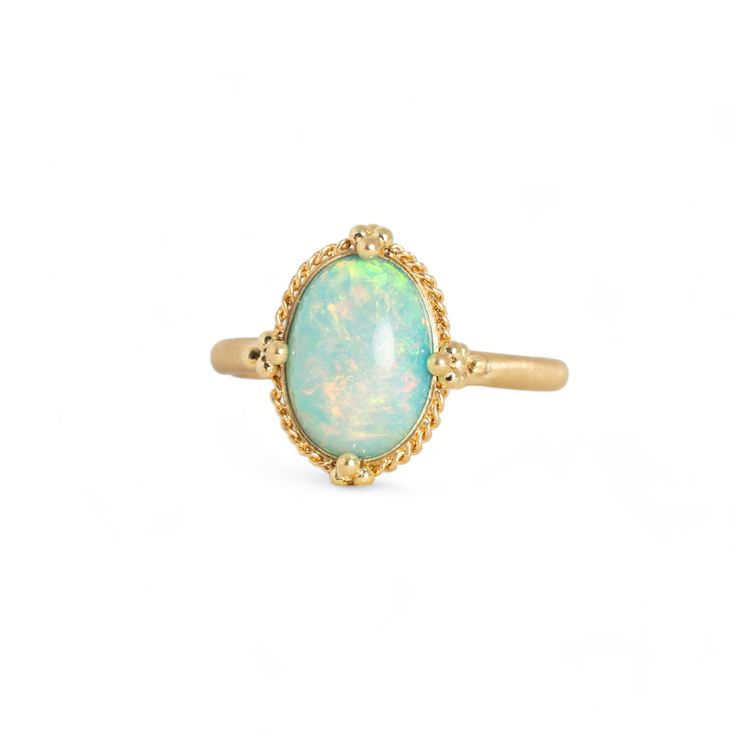 Oval ethiopian opal ring Handmade 14k Gold Oval Cabochon Jewelry, Handmade 14k Gold Oval Rings, Handmade Heirloom Rings With Oval Cabochon, Gold Opal Ring With Oval Cabochon, Heirloom Yellow Gold Opal Ring With Gemstone, Heirloom Opal Oval Rings, Heirloom Handmade Oval Cabochon Rings, Oval Opal Rings With Gemstone Accents, Gold Oval Opal Ring Fine Jewelry