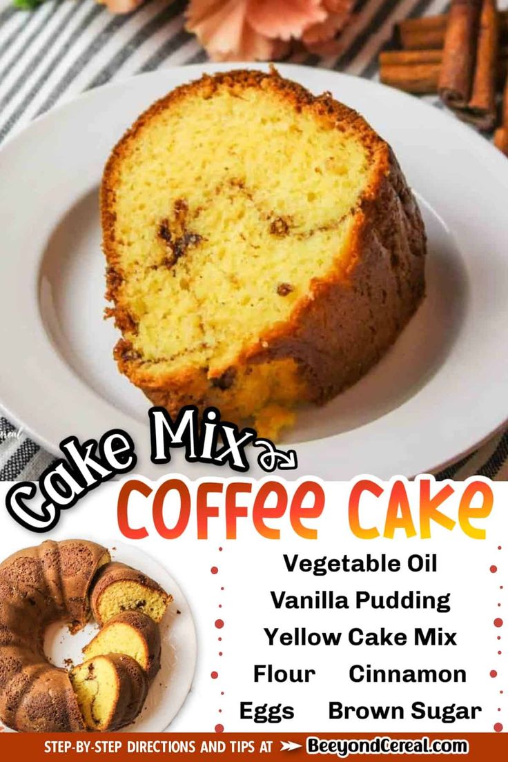 cake mix for coffee cake with vanilla puddings, yellow cake mix and cinnamon bundt