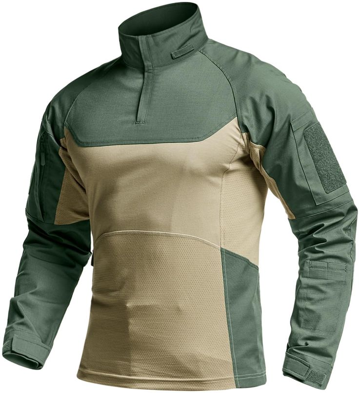 PRICES MAY VARY. *Alert : True to size*(EX: Size Large recommended - Size for 6 215 lbs.) (EX: Size Medium 5'9165 lbs.) CQR Men's 1/4 Zip Combat Shirt Series inspired by traditional duty uniform for modern-day tactical use. [Materials] Specially processed fabric provides excellent durability in extremely harsh environments, and it resists water, dust, and other substances. [Knit Mesh Fabric] Mesh panel has greatly stretchable and helps breathability through 2-way ventilation. [Half Neck Design] Duratex lined collar is designed for abrasion prevention. It is suitable for airsoft, paintball, shooting, hunting, hiking, climbing, and other military training. 
CQR Men's 1/4 Zip Combat Shirt Series
Suitable for airsoft, paintball, shooting, hunting, hiking, climbing, and other military training Military Style Khaki Top For Outdoor Activities, Tactical Long Sleeve Tops For Outdoor, Camouflage Long Sleeve Tops For Outdoor Activities, Khaki Techwear Tops For Outdoor, Long Sleeve Camouflage Tops For Outdoor Activities, Tactical Shirts Men, Mens 1/4 Zip, Men's Uniforms, Tactical Shirt