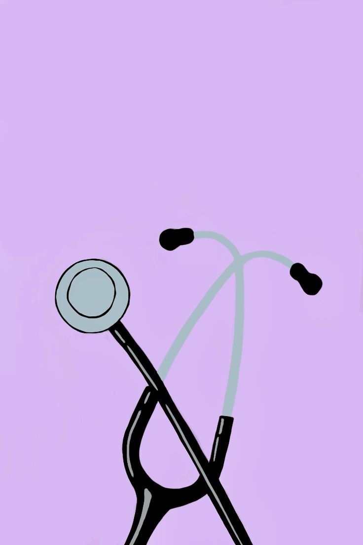 a stethoscope is shown in front of a purple background