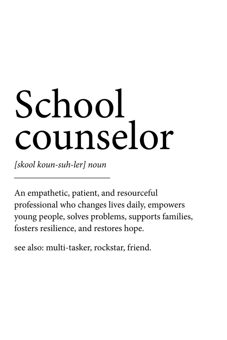 the back cover of an article about school counselor