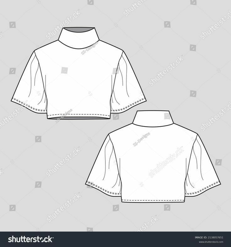 the front and back view of a women's blouse sewing pattern, with short sleeves