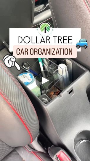 dollar tree car organization in the passenger seat