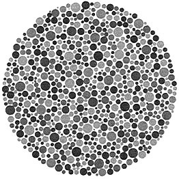 the circle is made up of circles in black and white, as well as gray dots