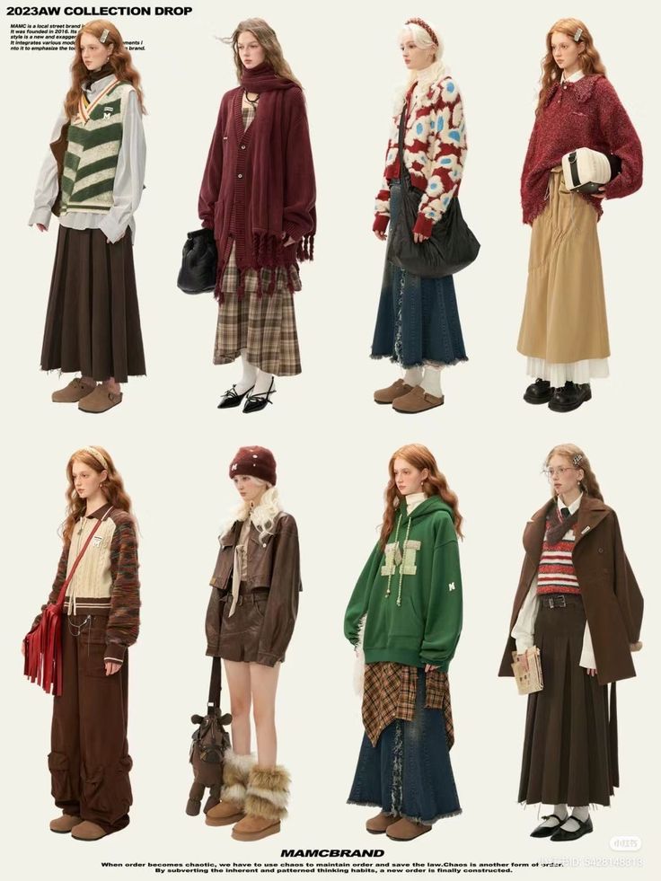 Big Knit Sweaters Outfits, Art Mom Aesthetic Outfit, Different Types Of Fashion Styles, Different Types Of Styles, Grunge Aesthetic Clothes, Layered Skirts, Aelfric Eden, Oversized Tops, Concept Clothing