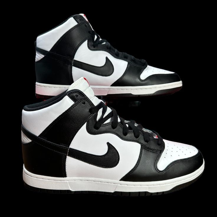 Nike Dunk High Panda (2021), Black/White/University Red. Size 13. Nib Dynamic Black High-top Sneakers With Contrast Sole, Dynamic White High-top Custom Sneakers, Dynamic White Nike High-top Sneakers, White Dynamic Mid-top Custom Sneakers, Nike Black Dynamic High-top Sneakers, Dynamic Black High-top Custom Sneakers, Nike Custom Mid-top Sneakers With Cushioned Footbed, Dynamic Custom Sneakers With White Sole, White Round Toe Skate Shoes