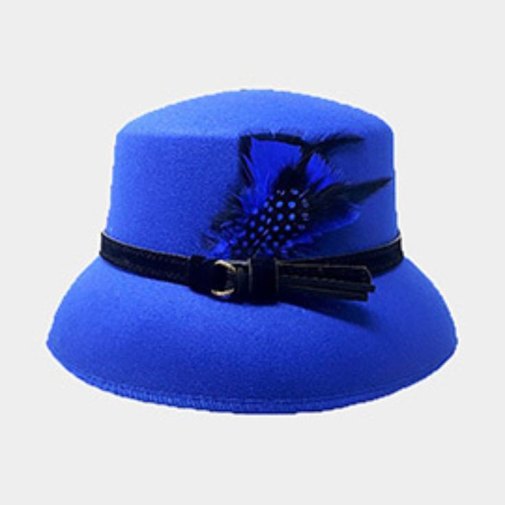 Etails Crown Circumference: 23" Crown Height : 3.5" Brim Height : 2.8" Material : 65% Cotton, 35% Polyester Blue Brimmed Felt Hat For Summer, Blue Felt Hat With Flat Brim For Spring, Fitted Blue Fall Hat, Blue Casual Cloche Hat For Spring, Blue Wide Brim Cloche Hat For Spring, Casual Blue Cloche Hat For Spring, Blue Bucket Hat With Flat Brim For Spring, Blue Brimmed Cloche Hat For Spring, Blue Felt Hat With Short Brim For Beach