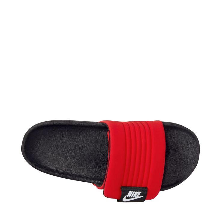 Post-game, errands, and more—adjust your comfort on the go. The adjustable, padded strap lets you perfect your fit, while the lightweight foam midsole brings first-class comfort to your feet. Wear your Nike Offcourt Adjust slides with athletic and casual fits. Features: Contoured footbed cradles your foot to help keep it in place. Dual-density foam provides lightweight cushioning. Hook-and-loop strap is lined with soft fabric for extra comfort. Logo label doubles as a pull tab to help open the s You Perfect, Logo Label, You Are Perfect, Pull Tab, Casual Fits, Soft Fabric, Density, The Go, Soft Fabrics