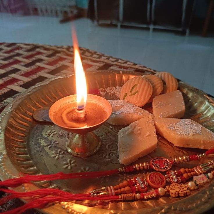 a small metal plate topped with lots of food