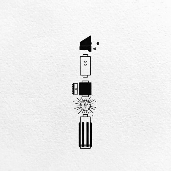 a black and white drawing of a lighter