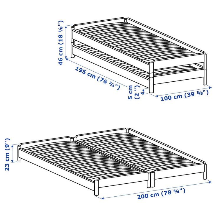 the measurements for a bed frame