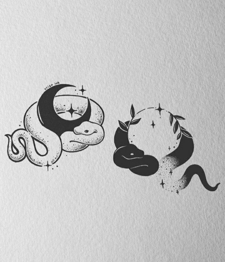 an image of two animals that are drawn on paper