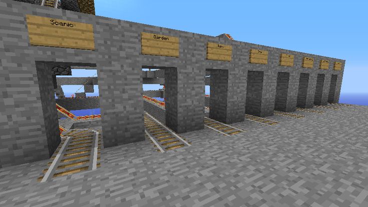 the entrance to a building in minecraft