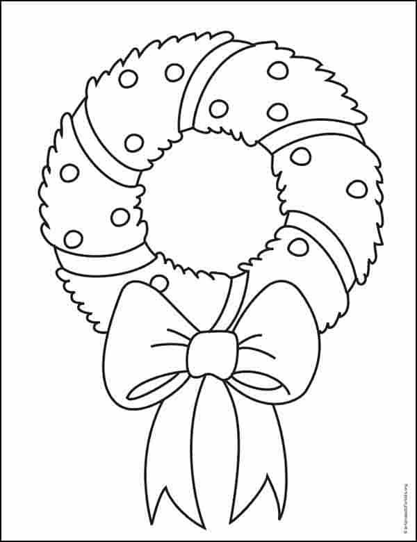 a christmas wreath with a bow on it and a ribbon around the front of it