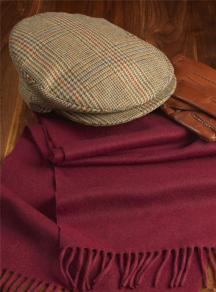 Wool Glen Plaid Helmsley Cap - The Ben Silver Collection Classic Burgundy Hats For Winter, Classic Burgundy Hats For Fall, Classic Burgundy Winter Hat, Classic Red Flat Cap, Red Classic Flat Cap, Classic Burgundy Hat With Flat Brim, Classic Burgundy Hat With Curved Brim, Classic Red Fall Hat, Classic Red Hat For Fall