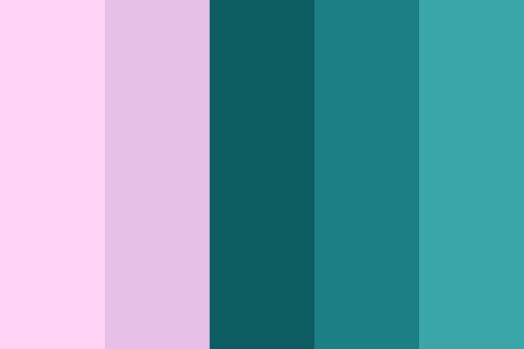 the color palette is blue and pink