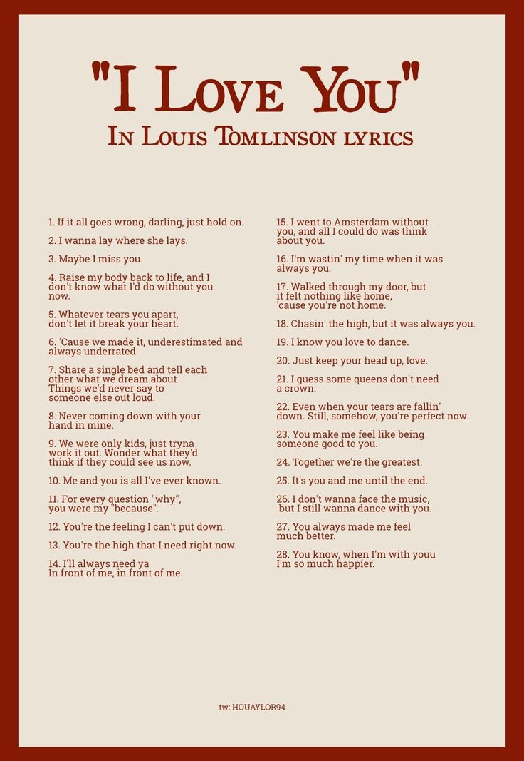 i love you in louis tomison lyrics