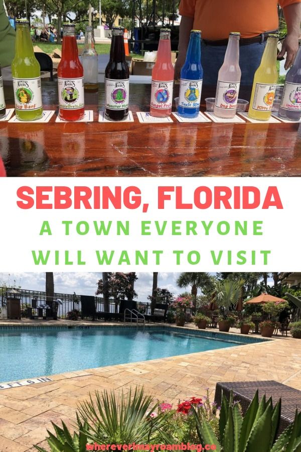 there is a sign that says sebring, florida at town everyone will want to visit