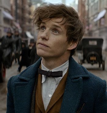 a man wearing a bow tie standing in the middle of a street with other people