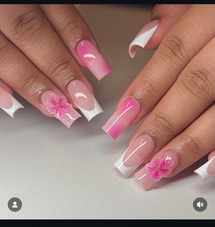 Gel X Set, Faded Nails, Nagel Tips, Easy Nails, Girly Acrylic Nails, Gel Top Coat, Unique Acrylic Nails, Nail Swag, Short Acrylic Nails Designs