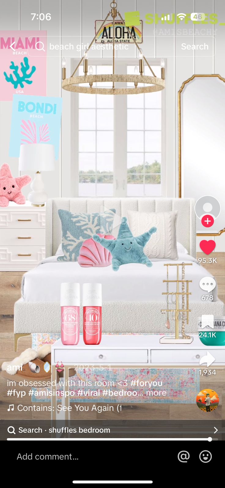 an image of a bedroom with furniture and accessories